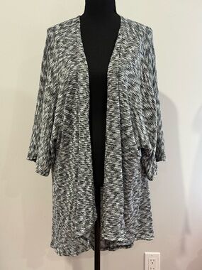 LuLaRoe L Open-Front Marled Grey Women's Cardigan Sweater 094